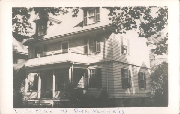 Birthplace Of John F. Kennedy Brookline, MA Postcard