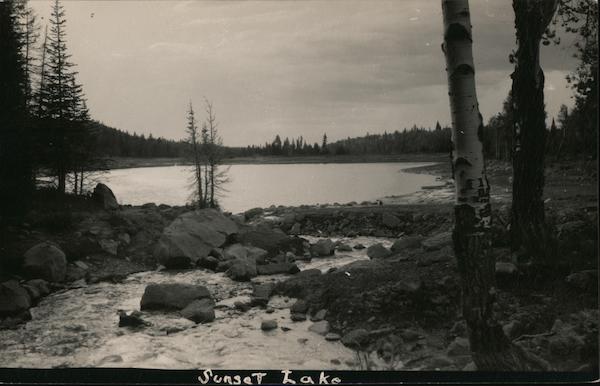 Sunset Lake' photo Mesa, CO Postcard