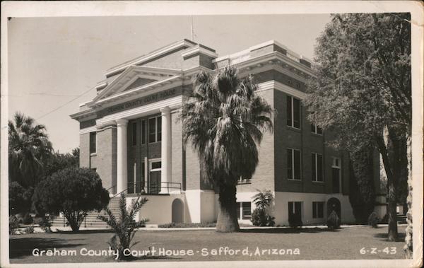 Graham County Court House Safford AZ Postcard