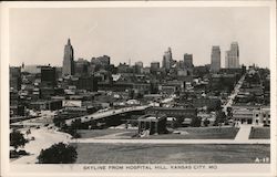 Skyline from Hospital Hill Kansas City, MO Postcard Postcard Postcard