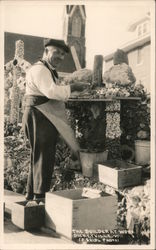 The Builder at Work Dickeyville, WI J.Seidl Photo Postcard Postcard Postcard