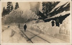 Rotary Snow Plow on McCloud River Railroad, 1914 California Postcard Postcard Postcard