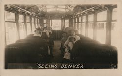 "Seeing Denver" Tour Bus Interior #294 Colorado Postcard Postcard Postcard