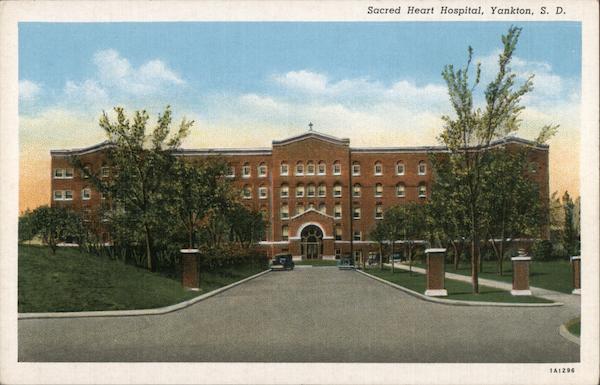 Sacred Heart Hospital Yankton, SD Postcard