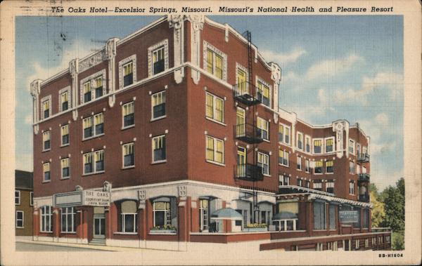 The Oaks Hotel Excelsior Springs, MO Postcard