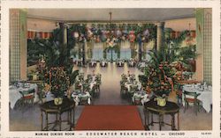 Marink Dining Room, Edgewater Beah Hotel Chicago, IL Curt Teich Postcard Postcard Postcard