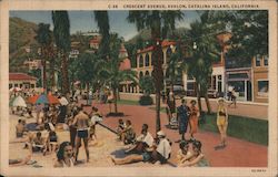 Crescent Avenue, Avalon Postcard