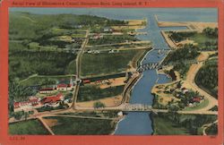 Aerial View of Shinnecock Canal Hampton Bays, NY Postcard Postcard Postcard