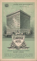 Claridge Hotel St. Louis, MO Postcard Postcard Postcard