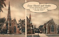 Grace Church and Center, Evans Memorial Chapel Postcard