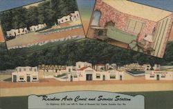 Rainbow Auto Court and Service Station Postcard