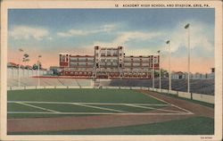 Academy High School and Stadium Postcard