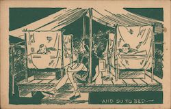 And So To Bed at Girl Scout Camp Postcard