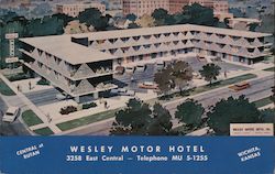 Wesley Motor Hotel Postcard