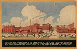 Home of Budweiser, King of Bottled Beer St. Louis, MO Postcard Postcard Postcard