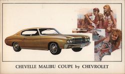 1970 Chevrolet Chevelle Malibu Coupe Cars Postcard Postcard Postcard