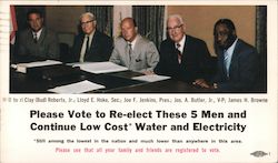 Re-election promotion for five men in Board of Public Utilities Kansas City, KS Political Postcard Postcard Postcard