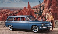 1961 Corvair Lakewood Station Wagon by Chevrolet Cars Postcard Postcard Postcard