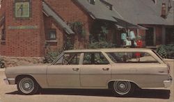 Chevrolet New Chevelle "300" 4-Door Station Wagon Cars Postcard Postcard Postcard