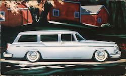 1955 Chrysler Windsor Delux Town & Country Wagon Postcard