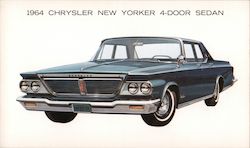 1964 Chrysler New Yorker 4-Door Sedan Cars Postcard Postcard Postcard