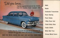 Ford V-8 Crestline Fordor 130HP Cars Postcard Postcard Postcard