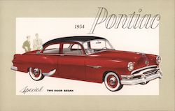 1954 Pontiac Two Door Sedan - advertising Postcard