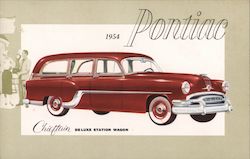 1954 Pontiac Chieftain Deluxe Station Wagon Cars Postcard Postcard Postcard