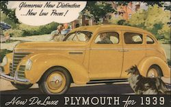 New De Luxe Plymouth for 1939 Postcard