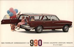 1963 Rambler Ambassador Cross Country Station Wagon Postcard