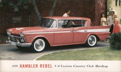 1959 Rambler Rebel V-8 Custom Country Club Hardtop Cars Postcard Postcard Postcard