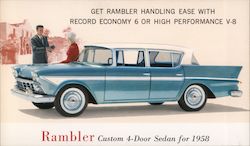 Rambler Custom 4-Door Sedan for 1958 Postcard