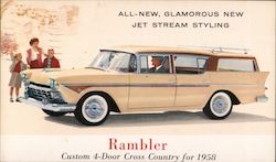 1958 Rambler Custom 4-Door Cross Country Postcard