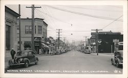 Second Street Looking South Postcard