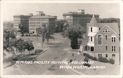 Veterans Facility Hospital and Library Wadsworth, KS Postcard Postcard Postcard