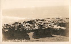 Aerial View of Town Yachats, OR Postcard Postcard Postcard