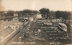 Port Byron Dry Dock New York Postcard Postcard Postcard