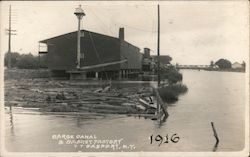 Barge Canal & Basket Factory Gasport, NY Postcard Postcard Postcard