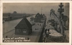 Locks at Western Entrance of Kiel Canal Postcard