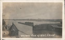 Western End of Kiel Canal Postcard