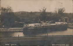 Barge in Dry Dock Montezuma, NY Postcard Postcard Postcard