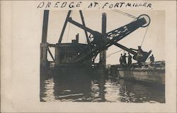 Dredge at Fort Miller New York Postcard Postcard Postcard