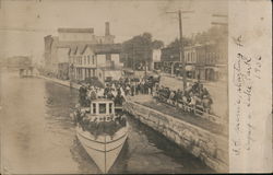 S.S. Picnic Starting for Cayuga Lake Park, 1906 Postcard