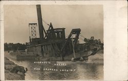 Hydraulic Dredge "Geyser" Old Orchard Lock Postcard