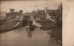 Erie Canal Steam Tug "Lillian" Postcard