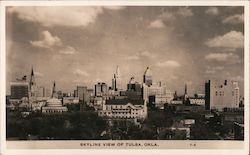 Skyline View of City Tulsa, OK Postcard Postcard Postcard