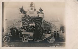 Taft at Lincoln Monument Feb 11, 1911 Springfield, IL Presidents Vermillion Photo Postcard Postcard Postcard