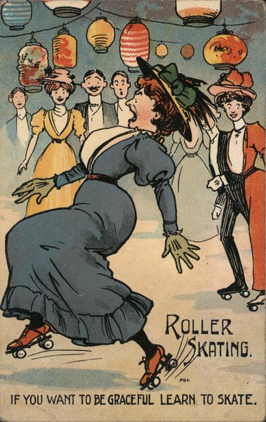 Roller Skating Postcard 8624