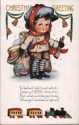 Christmas Greeting Children Postcard Postcard Postcard