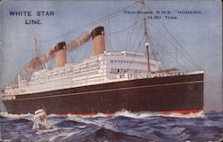 White Star Line Twin-Screw R.M.S. "Homeric" 34,351 Tons Steamers Postcard Postcard Postcard